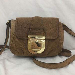 Michael Kors Brown Leather Crossbody Satchel Bag